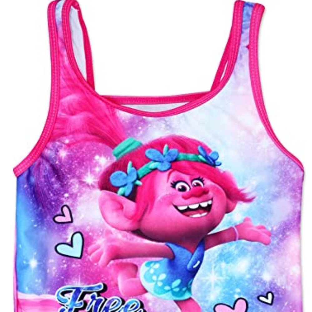 Trolls Girls One Piece Bathing Suit NWT SIZE 10/12